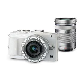 【中古】【1年保証】【美品】OLYMPUS PEN Lite E-PL6 EZダブルズームキット ホワイト