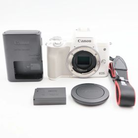 ■シャッター数1000枚！新品同様■ Canon EOS Kiss M ボディ ホワイト EOSKISSMWH-BODY ミラーレス一眼 キヤノン