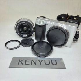 動作確認済 SONY α6400 シャッター；16,565回 ミラーレス一眼カメラ レンズキット ソニー 美品 SELP1650 シルバー