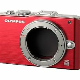 【中古】［非常に良い］OLYMPUS ミラーレス一眼 PEN Lite E-PL3 ボディ レッド E-PL3 BODY RED