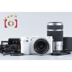 【中古】SONY ソニー α6000 ILCE-6000 ダブルズームレンズキット ホワイト シャッター回数僅少 多言語対応