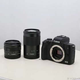 (中古)Canon EOS Kiss M ダブルズームキット ブラック(262-ud)