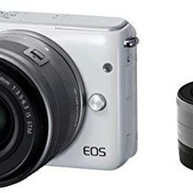【中古】【整備済み品】Canon ミラーレス一眼カメラ EOS M10 ダブルレンズキット(ホワイト) EF-M15-45mm F3.5-6.3 IS STM EF-M22mm F2 STM 付属 EOSM10WH