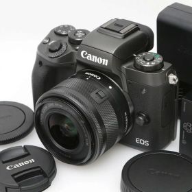 【中古】【良品】キヤノン EOS M5 EF-M15-45 IS STM レンズキット CA01-D315-2P2A Canon EF-Mマウント APS-C EVF 標準ズーム 手ブレ補正 レンズ付き セット 中古
