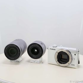 (中古)Canon EOS M100 ホワイト ダブルズームキット(262-ud)