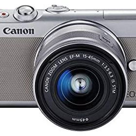 【中古-非常に良い】 Canon キャノン ミラーレス一眼カメラ EOS M100 EF-M15-45 IS STM レンズキット (グレー) EOSM100GY1545ISSTMLK