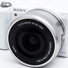 ソニー ミラーレス SONY α5000 パワーズームレンズキット ホワイト ILCE-5000L Wi-Fi搭載 中古 新品SDカード付き 届いてすぐに使える ス