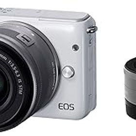 【中古】Canon ミラーレス一眼カメラ EOS M10 ダブルレンズキット(ホワイト) EF-M15-45mm F3.5-6.3 IS STM EF-M22mm F2 STM 付属 EOSM10WH-WLK