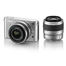 【中古】(非常に良い)Nikon ミラーレス一眼カメラ Nikon 1 (ニコンワン) J1 (ジェイワン) ダブルズームキット シルバー N1 J1WZ SL