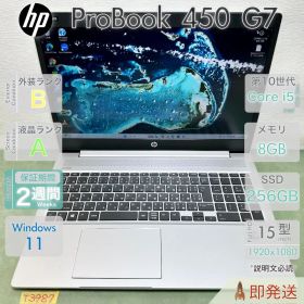 HP ProBook 450 G7 i5 8GB 256GB |T3987|