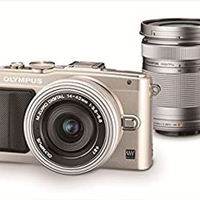 【中古】OLYMPUS ミラーレス一眼 PEN E-PL6 EZダブルズームキット シルバー E-PL6 EZ DZKIT SLV