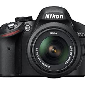 【中古】Nikon デジタル一眼レフカメラ D3200 レンズキット AF-S DX NIKKOR 18-55mm f／3.5-5.6G VR付属 ブラック D3200LKBK