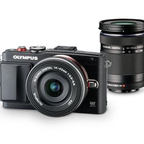 【中古】OLYMPUS ミラーレス一眼 PEN Lite E-PL6 EZダブルズームキット ブラック E-PL6 EZ DZKIT BLK