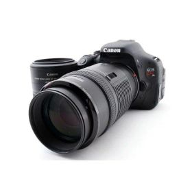 【中古】 キヤノン Canon デジタル一眼レフカメラ EOS Kiss X5 標準&望遠ダブルズームセット 美品 ストラップ 当店保証30日間 人気 一眼レフ デジタル一眼 中古 カメラ