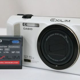【返品保証】 カシオ Casio EXILIM EX-ZR200 12.5x ホワイト バッテリー付き コンパクトデジタルカメラ T46
