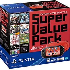 【中古】(非常に良い)PlayStation Vita Super Value Pack Wi-Fiモデル レッド/ブラック【メーカー生産終了】