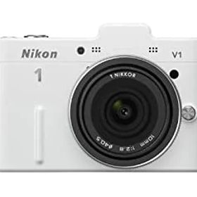 【中古】「非常に良い」Nikon ミラーレス一眼カメラ Nikon 1 (ニコンワン) V1 (ブイワン) 薄型レンズキット ホワイトN1 V1ULK WH