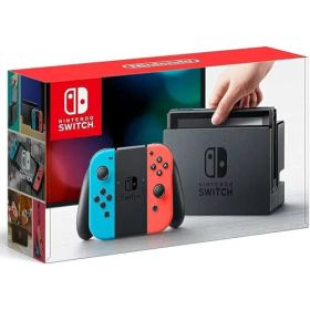 【中古】 Nintendo Switch 本体 (ニンテンドースイッチ) 【Joy-Con (L) ネオンブルー/ (R) ネオンレッド】 HAC-S-KABAA