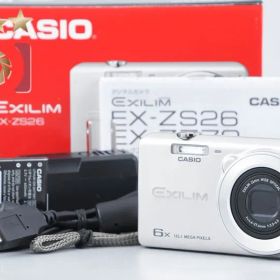 【中古】CASIO カシオ EXILIM EX-ZS26 シルバー コンパクトデジタルカメラ 元箱付き