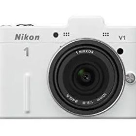 【中古】Nikon ミラーレス一眼カメラ Nikon 1 (ニコンワン) V1 (ブイワン) 薄型レンズキット ホワイトN1 V1ULK WH g6bh9ry