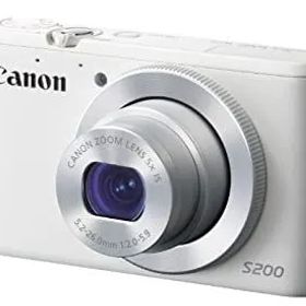 【中古】 Canon キャノン デジタルカメラ PowerShot S200 (ホワイト) F値2.0 広角24mm 光学5倍ズーム PSS200 (WH)