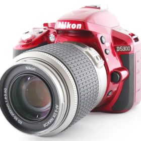 【中古】 ニコン Nikon デジタル一眼レフカメラ D5300 レッド レンズセット 美品 自分撮り スマホへ転送 ストラップ付き 当店保証30日間 人気 一眼レフ デジタル一眼 中古 カメラ