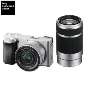[新品]SONY ソニー ミラーレス一眼カメラ α6400 ダブルズームレンズキット （ILCE-6400X S） シルバー