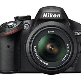 【中古】Nikon デジタル一眼レフカメラ D3200 レンズキット AF-S DX NIKKOR 18-55mm f/3.5-5.6G VR付属 ブラック D3200LKBK