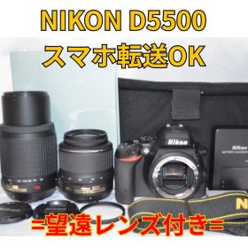 すぐに使える◆Nikon D5500◆ダブルレンズ◆Wi-Fi◆可動式モニター