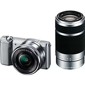 【中古】［非常に良い］SONY ミラーレス一眼 α5000 ダブルズームレンズキット シルバー ILCE-5000Y-S