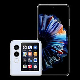 (中古)ZTE nubia Flip 2 128GB ブルー A404ZT Y!mobile SIMフリー(262-ud)