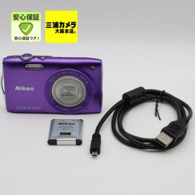 【美品】 Nikon COOLPIX S3300 パープル デジタルカメラ #116VV1059