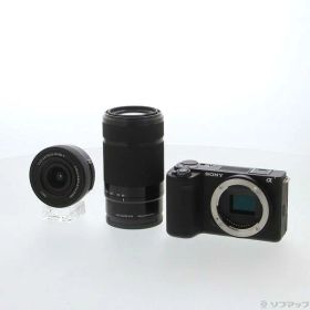 【中古】SONY(ソニー) VLOGCAM ZV-E10 II ダブルズームレンズキット ブラック ZV-E10M2X B 【269-ud】