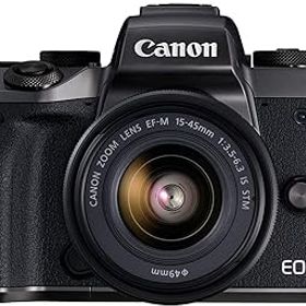 【中古】Canon ミラーレス一眼カメラ EOS M5 レンズキット EF-M15-45mm F3.5-6.3 IS STM 付属 EOSM5-1545ISSTMLK