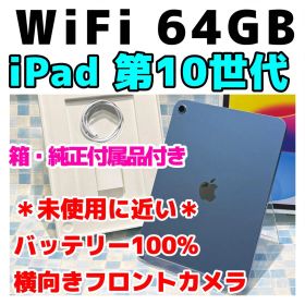 美品 ipad 第10世代 64gb Wi-Fi 電池100% ブルー 1556