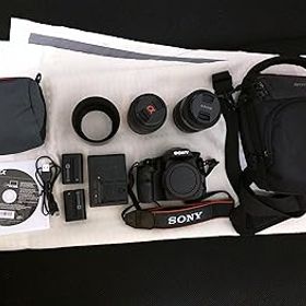 【中古】【39shop】SONY★ミラーレス一眼 α57 ダブルズームレンズキット DT 18-55mm F3.5-5.6 SAM＋DT 55-200mm F4-5.6 SAM SLT-A57Y（良い）