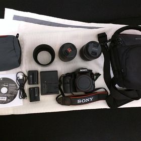 【中古】SONY ミラーレス一眼 α57 ダブルズームレンズキット DT 18-55mm F3.5-5.6 SAM＋DT 55-200mm F4-5.6 SAM付属 SLT-A57Y