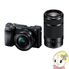 ソニー ミラーレス 一眼レフ カメラ α6400 ILCE-6400Y ダブルズームレンズキット [ブラック]/srm